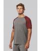 T-Shirt PROACT Zweifarbiges Triblend Sport-T-Shirt mit kurzen Ärmeln für Erwachsene personalisierbar