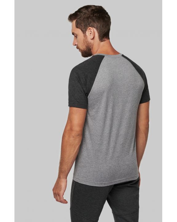 T-shirt PROACT Tweekleurig Triblend sport-t-shirt met korte mouwen volwassene voor bedrukking & borduring