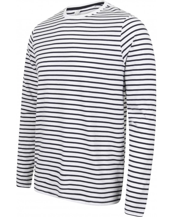 T-shirt SKINNIFIT Long sleeved striped t-shirt voor bedrukking &amp; borduring