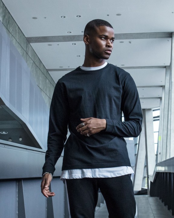 BUILD YOUR BRAND Longsleeve With Cuffrib T-Shirt personalisierbar