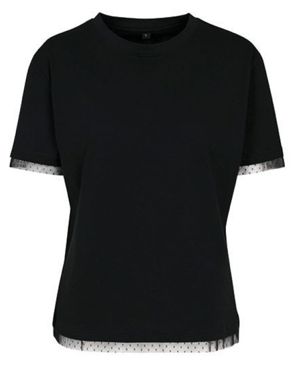 T-shirt BUILD YOUR BRAND Ladies Laces Tee voor bedrukking & borduring