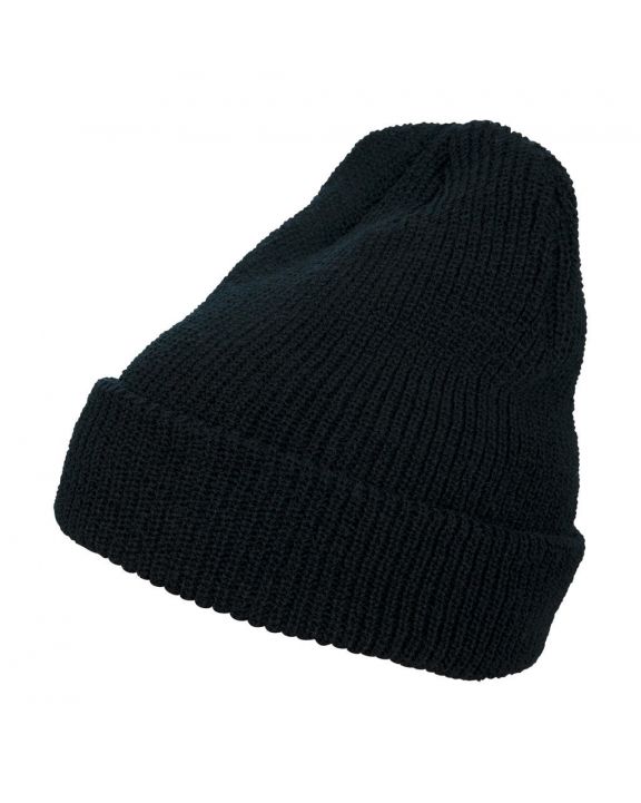 Mütze, Schal & Handschuh FLEXFIT Long Knit Beanie personalisierbar