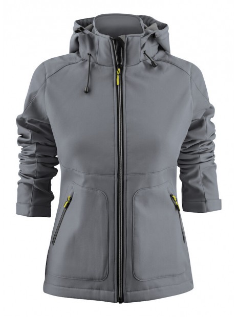 PRINTER VESTE SOFTSHELL KARTING FEMME gris acier personnalisable