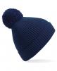 Mütze, Schal & Handschuh BEECHFIELD Engineered Knit Ribbed Pom Pom Beanie personalisierbar