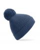 Bonnet, Écharpe & Gant personnalisable BEECHFIELD Engineered Knit Ribbed Pom Pom Beanie 