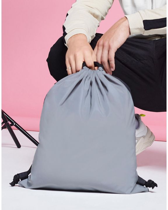 Tas & zak BAG BASE Reflective Gymsac voor bedrukking & borduring