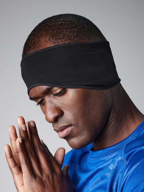 Bonnets, Écharpes & Gants à personnaliser BEECHFIELD SOFTSHELL SPORTS TECH HEADBAND noir