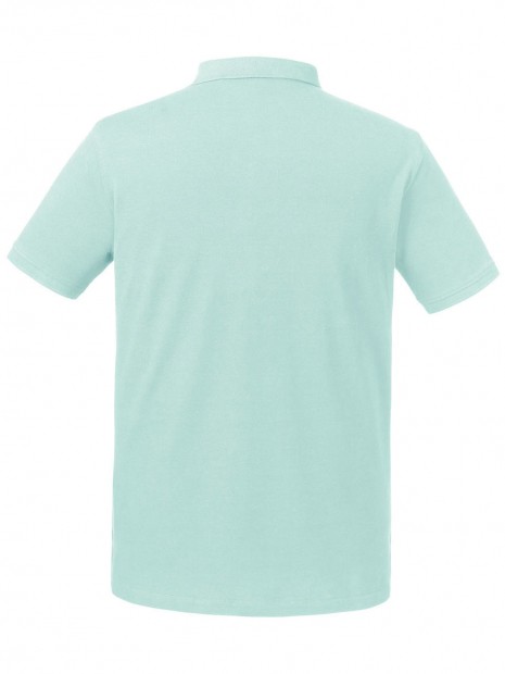 Polos à personnaliser RUSSELL MEN'S PURE ORGANIC POLO aqua