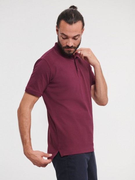 Polos à personnaliser RUSSELL MEN'S PURE ORGANIC POLO bordeaux