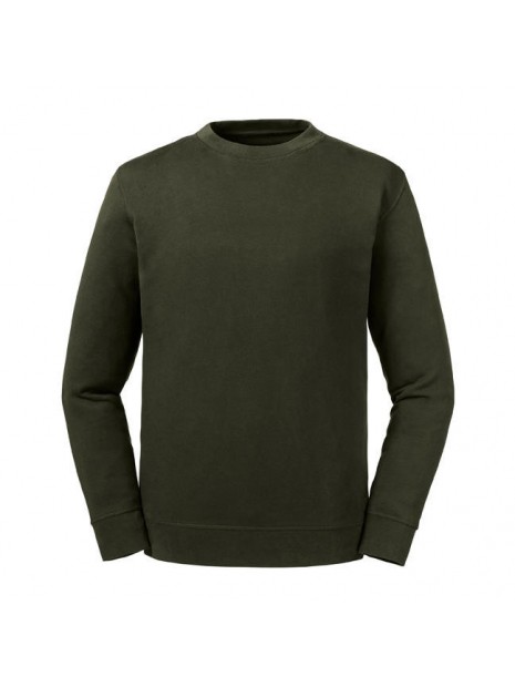 RUSSELL Pure Organic Reversible Sweat Dark Olive personnalisable