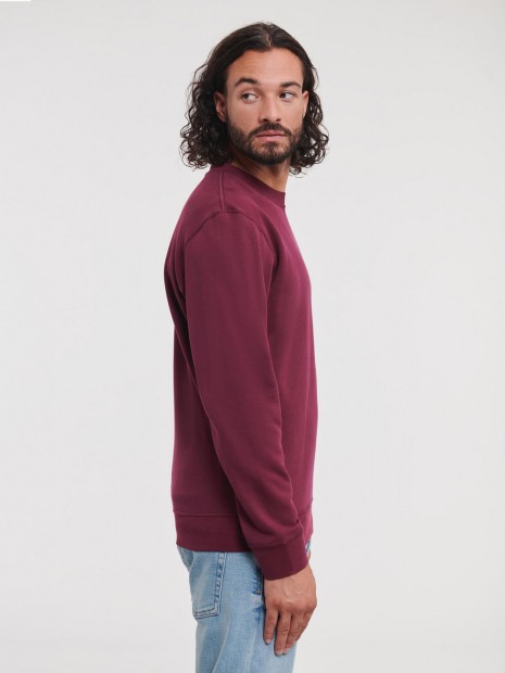 Sweat-shirts à personnaliser RUSSELL Pure Organic Reversible Sweat bordeaux