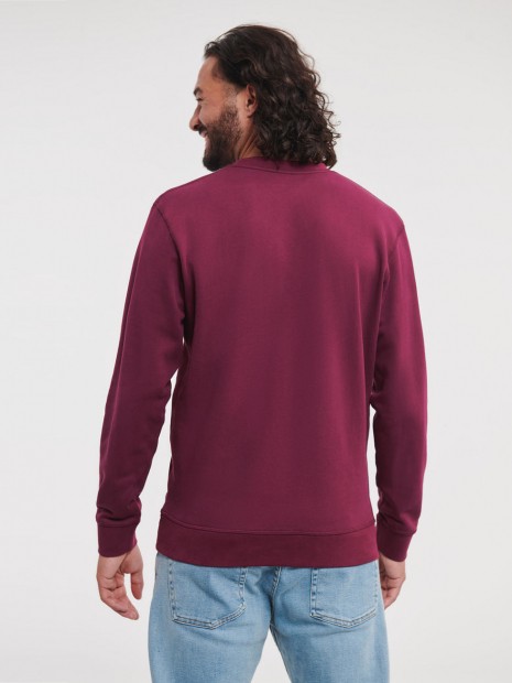 Sweat-shirts à personnaliser RUSSELL Pure Organic Reversible Sweat bordeaux