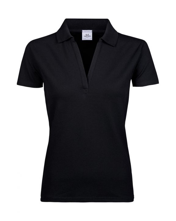 Poloshirt TEE JAYS Women's Luxury Stretch V Polo voor bedrukking & borduring