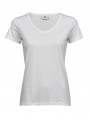 TEE JAYS Women's Luxury V-Neck Tee blanc personnalisable