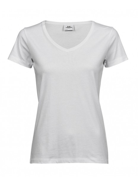 TEE JAYS Women's Luxury V-Neck Tee blanc personnalisable