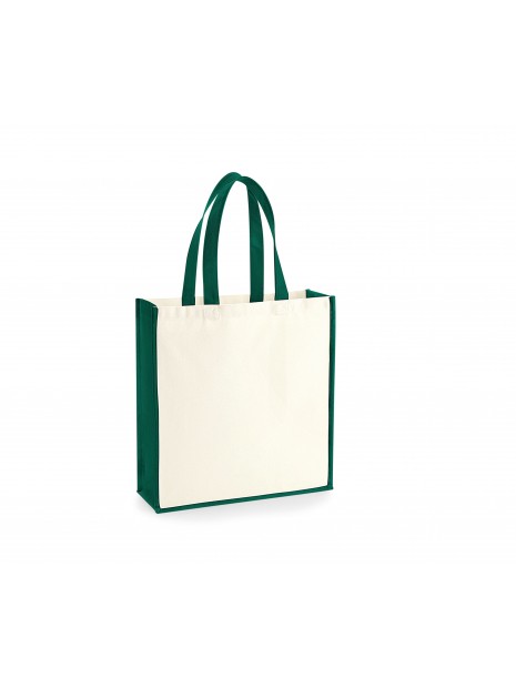 WESTFORDMILL GALLERY CANVAS TOTE natural/bottle green personnalisable