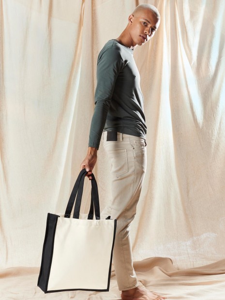 Tote bags à personnaliser WESTFORDMILL GALLERY CANVAS TOTE naturel/noir