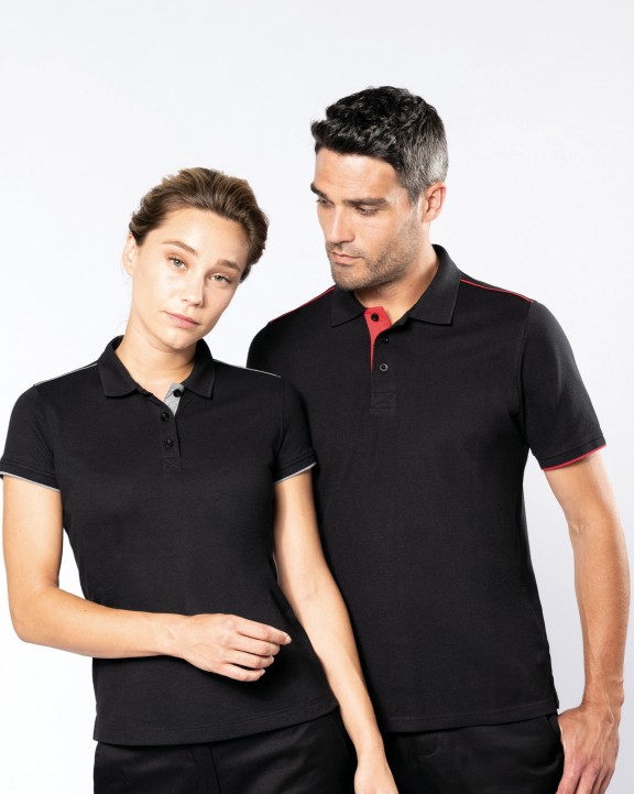 Polo personnalisable WK. DESIGNED TO WORK Polo Day To Day contrasté manches courtes homme