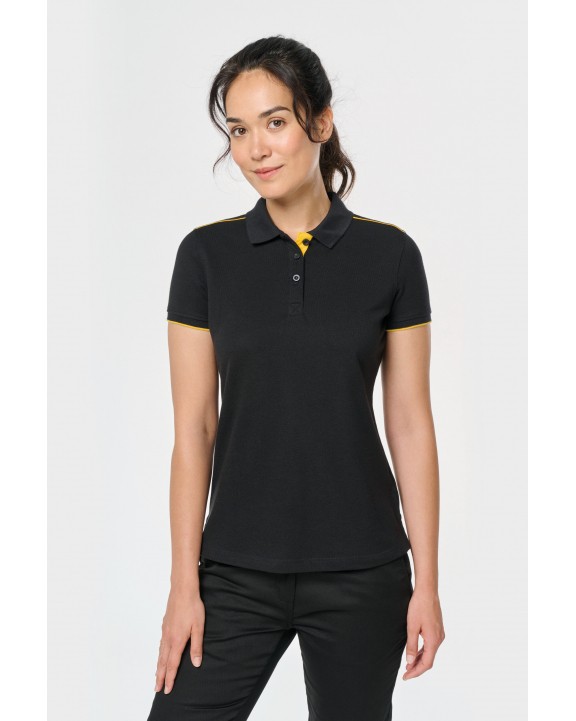 Polo personnalisable WK. DESIGNED TO WORK Polo Day To Day contrasté manches courtes femme