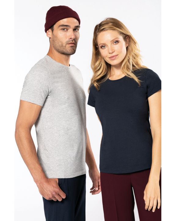 T-Shirt KARIBAN Kurzarm-Damen-T-Shirt mit Rundhalsausschnitt personalisierbar