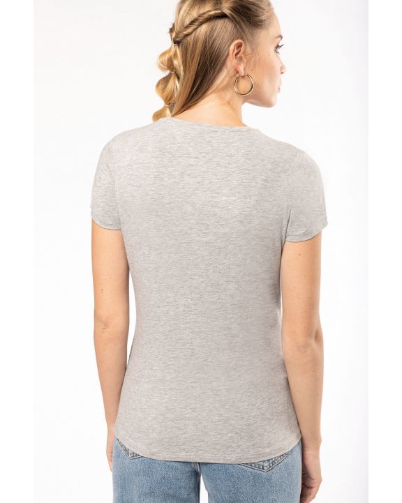 T-shirt KARIBAN Dames-t-shirt ronde hals korte mouwen voor bedrukking & borduring