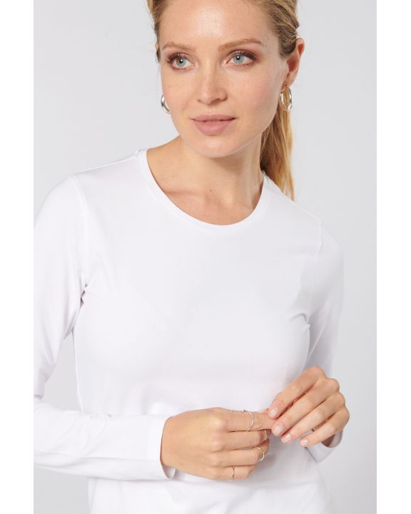 T-Shirt KARIBAN Damen Langarm-T-Shirt mit Rundhalsausschnitt personalisierbar