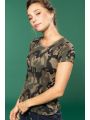 T-shirt personnalisable KARIBAN T-shirt camo manches courtes femme