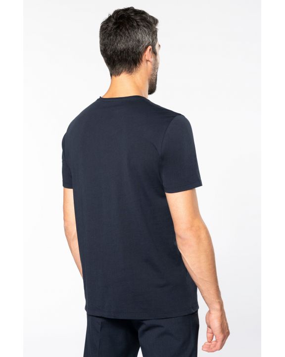 T-shirt KARIBAN Bio T-shirt kraag met onafgewerkte rand korte mouwen voor bedrukking & borduring