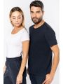 T-shirt KARIBAN Bio dames-t-shirt kraag met onafgewerkte rand korte mouwen voor bedrukking &amp; borduring