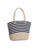 Tasche KIMOOD Jute-Shoppingtasche im marinen Stil personalisierbar