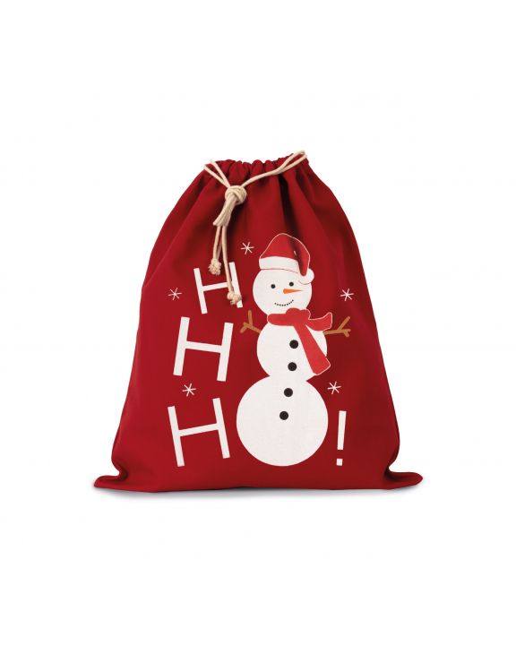 Sac & bagagerie personnalisable KIMOOD Sac coton à cordon motif bonhomme de neige