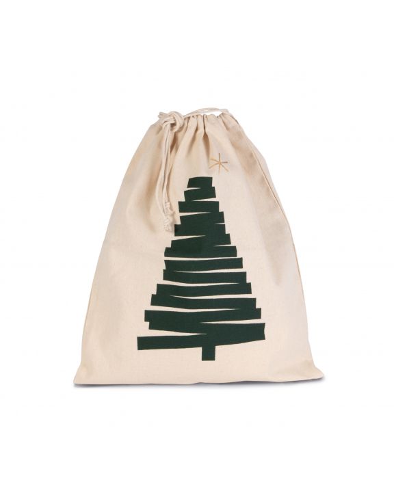 Tasche KIMOOD Baumwolltasche mit Kordelzug und Tannenbaummotiv personalisierbar