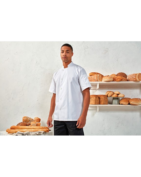 Veste personnalisable PREMIER Veste chef cuisinier manches courtes "Essential"