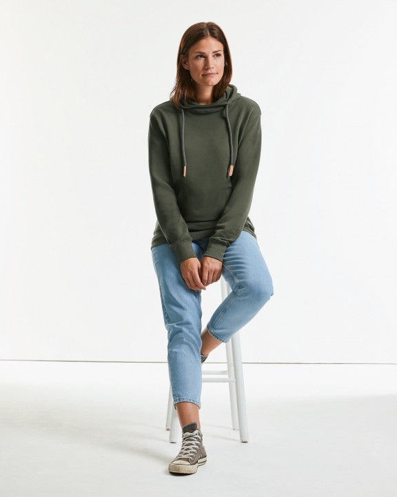 Sweat-shirt personnalisable RUSSELL Sweat à capuche col montant Pure Organic