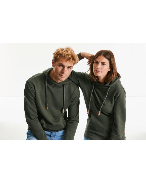 Sweatshirt RUSSELL Kapuzensweatshirt mit hochgeschlossenem Kragen Pure Organic personalisierbar