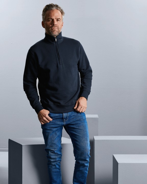 Sweat-shirt personnalisable RUSSELL Sweat Col Zippé Authentic