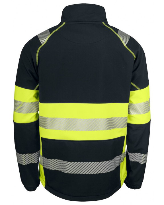 Veste personnalisable PROJOB 6443 SOFTSHELL DEPERLANTE - EN ISO 20471 CLASSE 1