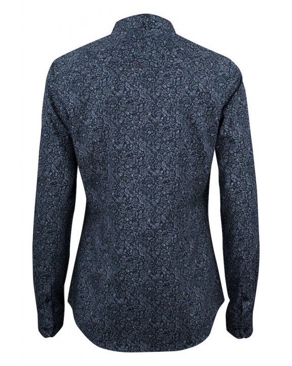 Hemd J. HARVEST & FROST HEMD INDIGO BOW 37 WOMAN voor bedrukking &amp; borduring