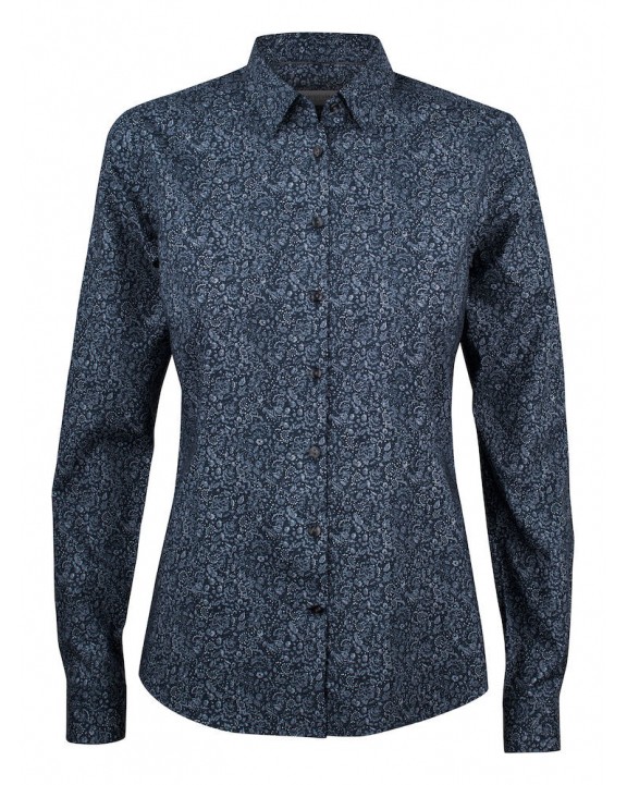 Hemd J. HARVEST & FROST HEMD INDIGO BOW 37 WOMAN voor bedrukking &amp; borduring