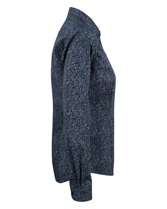 Hemd J. HARVEST & FROST HEMD INDIGO BOW 37 WOMAN voor bedrukking &amp; borduring