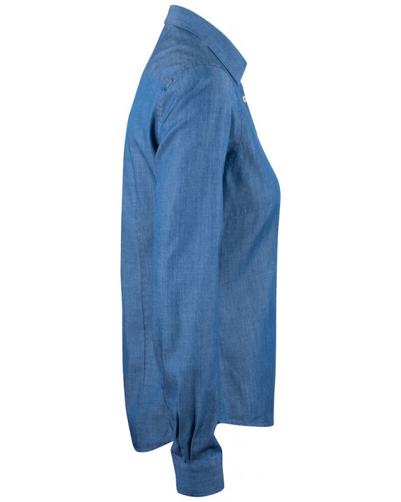 Hemd J. HARVEST & FROST HEMD INDIGO BOW 130 WOMAN voor bedrukking &amp; borduring