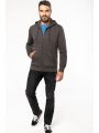 Sweater KARIBAN Ecologische herensweater met capuchon en ritssluiting voor bedrukking &amp; borduring
