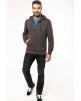Sweater KARIBAN Ecologische herensweater met capuchon en ritssluiting voor bedrukking & borduring