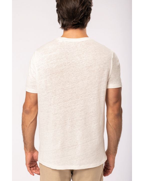 T-Shirt NATIVE SPIRIT Herren-T-Shirt aus Leinen mit Rundhalsausschnitt personalisierbar