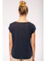 T-shirt NATIVE SPIRIT Linnen dames-t-shirt V-hals voor bedrukking &amp; borduring