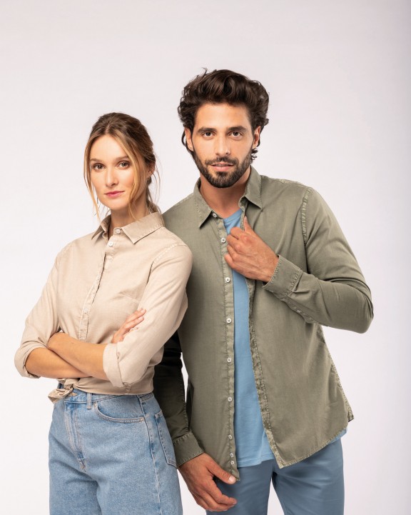 Chemise personnalisable NATIVE SPIRIT Chemise écoresponsable délavée homme