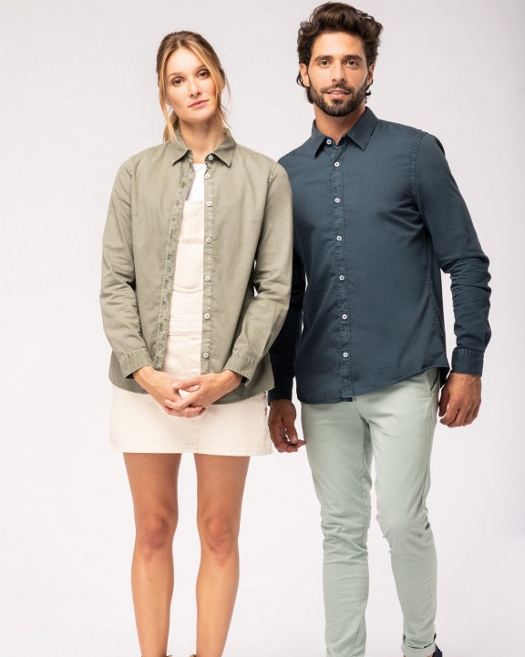 Chemise personnalisable NATIVE SPIRIT Chemise écoresponsable délavée homme