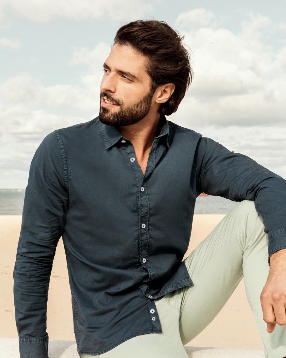 Chemise personnalisable NATIVE SPIRIT Chemise écoresponsable délavée homme