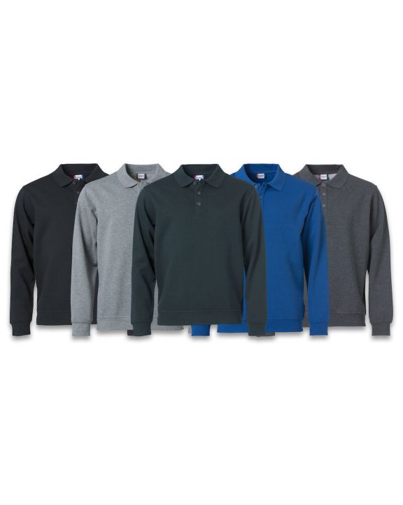 Sweatshirt CLIQUE Basic Polo Sweater personalisierbar