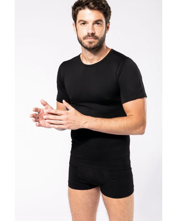 T-Shirt KARIBAN T-Shirt aus umweltfreundlicher zweiter Haut mit kurzen Ärmeln für Männer personalisierbar